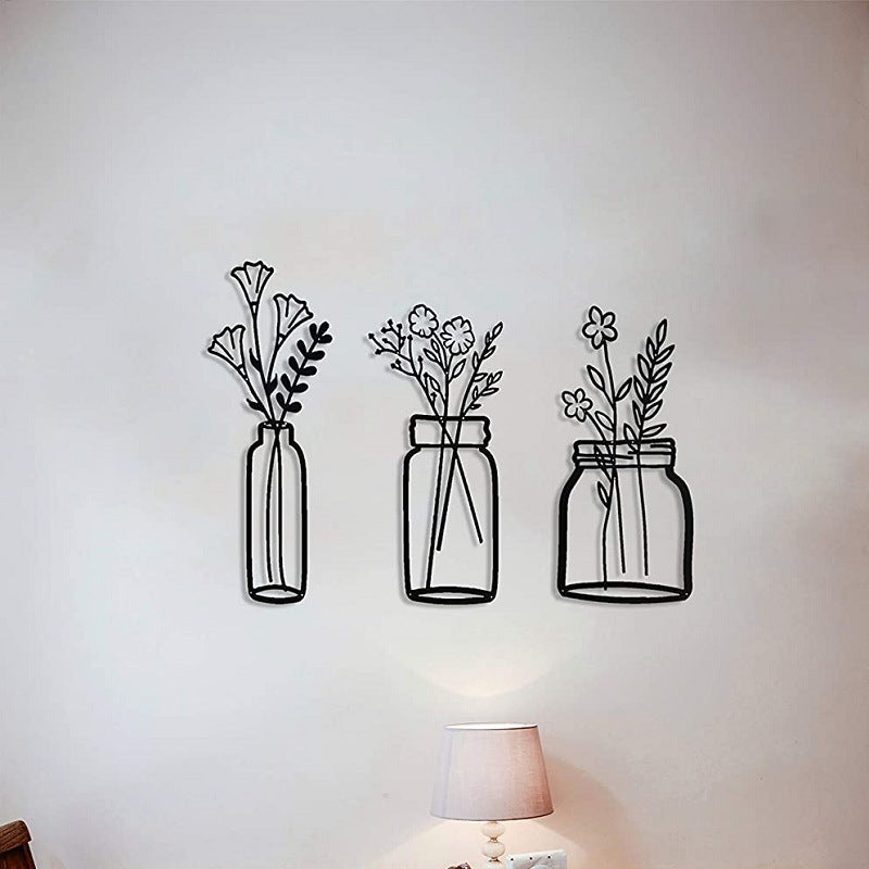 Flower Silhouette Wall Decor