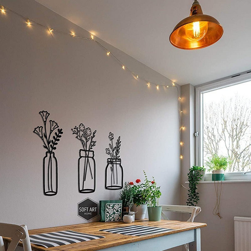 Flower Silhouette Wall Decor