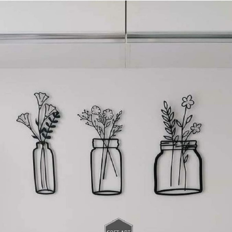 Flower Silhouette Wall Decor
