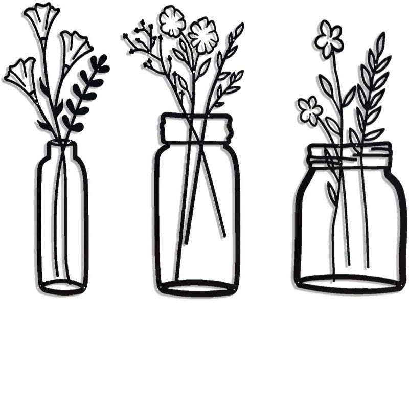 Flower Silhouette Wall Decor