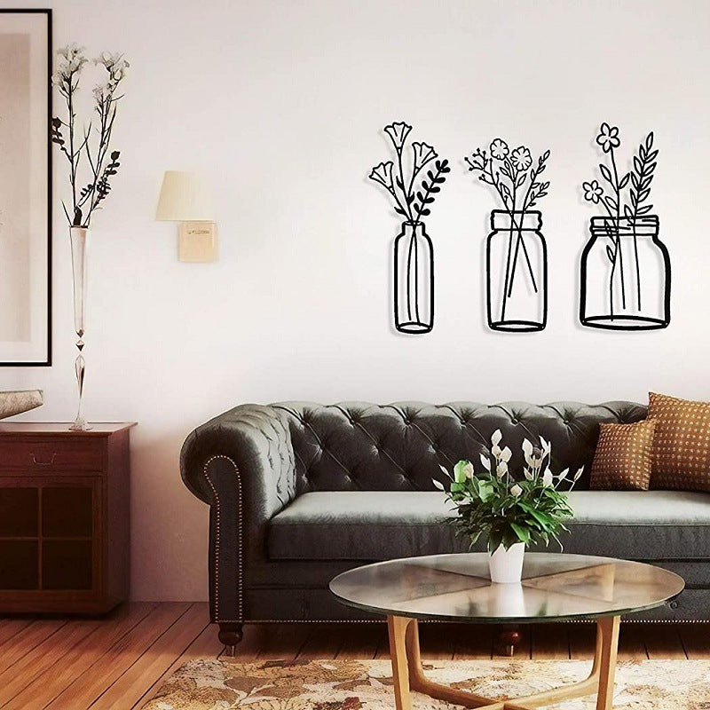 Flower Silhouette Wall Decor