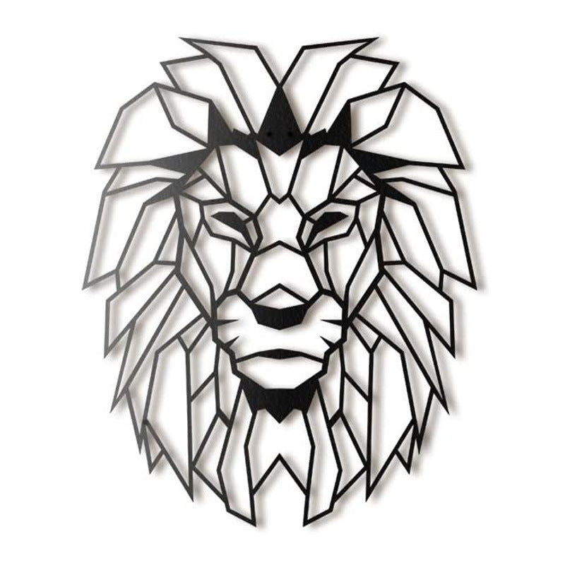 Lion's Head Metal Wall Art Decor