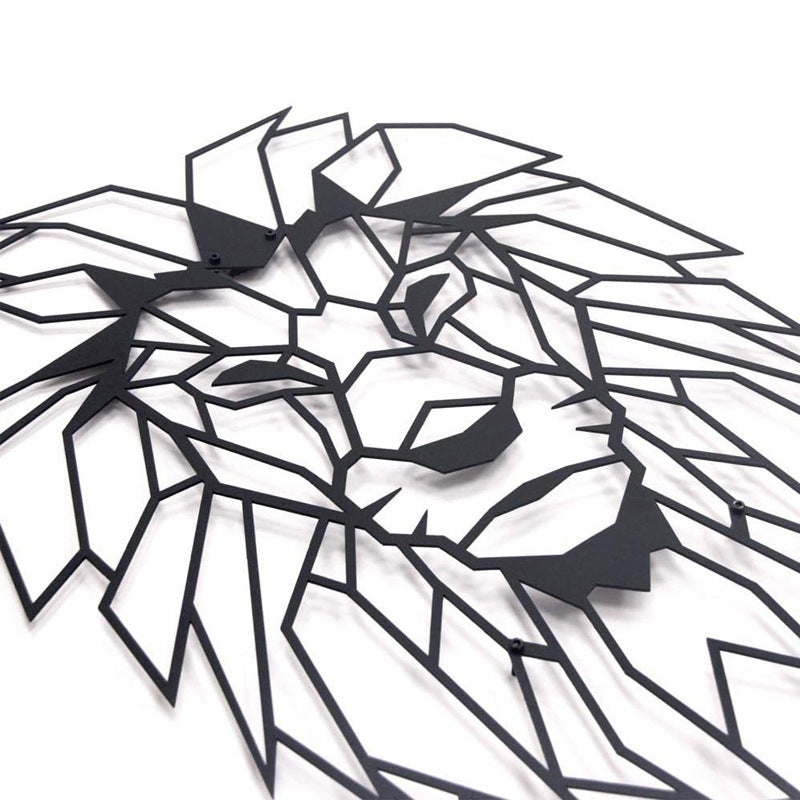 Lion's Head Metal Wall Art Decor
