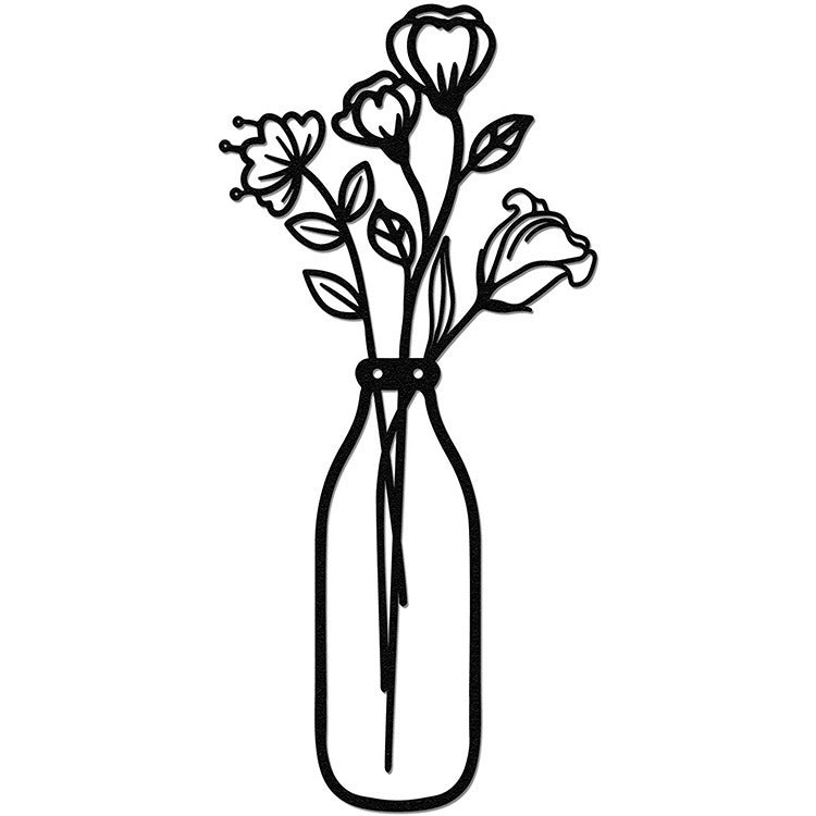 Flower Silhouette Wall Decor