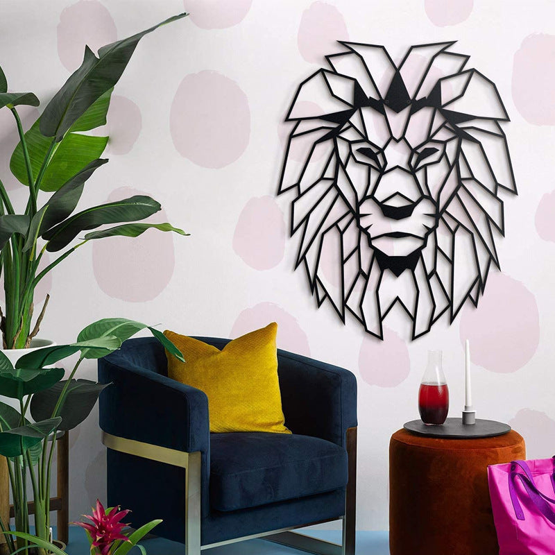 Lion's Head Metal Wall Art Decor