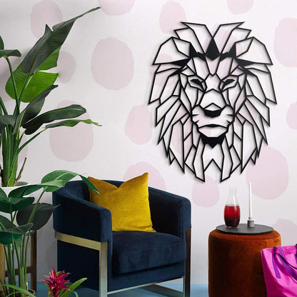 Lion's Head Metal Wall Art Decor